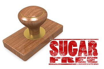 Image showing Sugar free wooded seal stamp