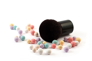 Image showing makeup powder with brush