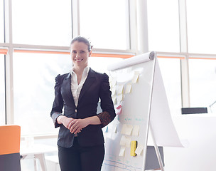 Image showing portrait of young business woman at modern office