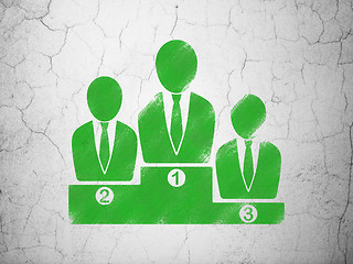 Image showing Business concept: Business Team on wall background