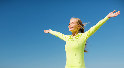 Image showing woman doing sports outdoors