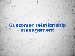 Image showing Marketing concept: Customer Relationship Management on wall background