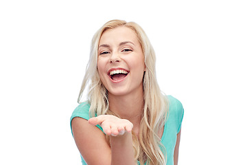 Image showing smiling young woman or teenage girl