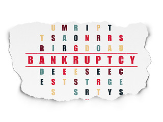 Image showing Finance concept: Bankruptcy in Crossword Puzzle