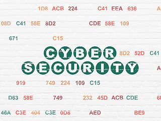 Image showing Protection concept: Cyber Security on wall background