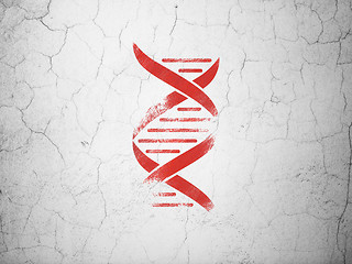 Image showing Science concept: DNA on wall background