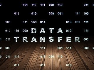 Image showing Information concept: Data Transfer in grunge dark room