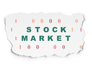 Image showing Business concept: Stock Market on Torn Paper background