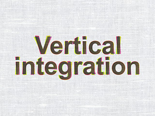 Image showing Finance concept: Vertical Integration on fabric texture background