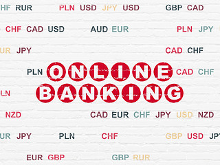 Image showing Business concept: Online Banking on wall background