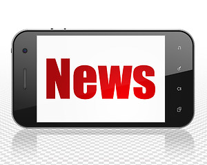 Image showing News concept: Smartphone with News on display