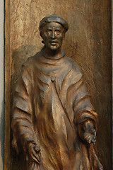 Image showing carved saint