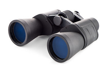 Image showing Black binoculars isolated