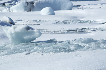 Image showing Ice blocks at glacier lagoon Jokulsarlon, Iceland