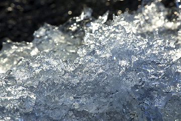 Image showing Closeup of an ice block at a glacier lagoon in Iceland