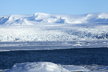 Image showing Glacier lagoon Jokulsarlon at Vatnajokull