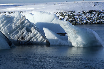 Image showing Ice blocks at glacier lagoon Jokulsarlon, Iceland