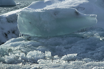 Image showing Ice blocks at glacier lagoon Jokulsarlon, Iceland