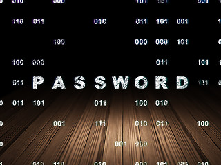 Image showing Privacy concept: Password in grunge dark room