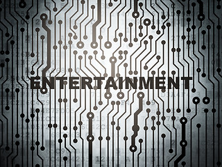 Image showing Holiday concept: circuit board with Entertainment