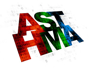 Image showing Medicine concept: Asthma on Digital background
