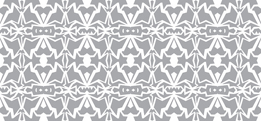 Image showing Vector seamless wallpaper. Monochrome abstract pattern