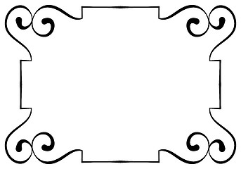 Image showing Vector horizontal black frame on a white background