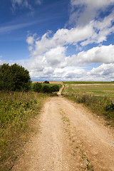 Image showing Spring road , countryside  
