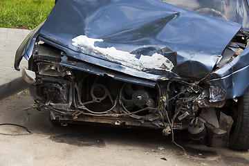 Image showing broken car. close-up  