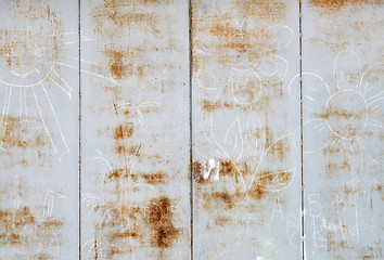 Image showing rustic metallic wall