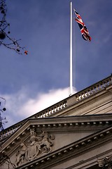 Image showing UK flag , royal sign . . London.