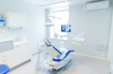 Image showing blurred modern dental clinic office interior bokeh