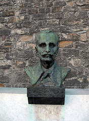 Image showing bust of hero  leader in Kalemegdan Park Fortress  Belgrade Serbi