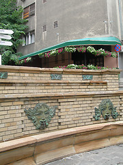 Image showing public water fountain for drinking or bathing  historic tourist 