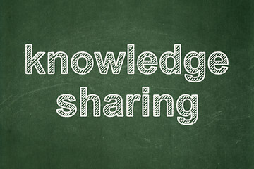 Image showing Learning concept: Knowledge Sharing on chalkboard background