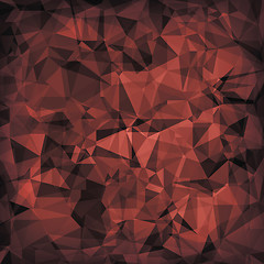 Image showing Red Polygonal Background.