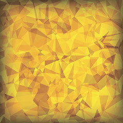 Image showing Yellow Polygonal Background.