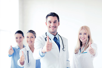 Image showing professional young team or group of doctors