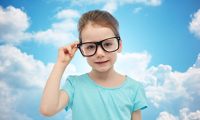 Image showing happy little girl in eyeglasses