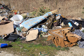 Image showing garbage dump in the nature