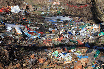 Image showing garbage dump in the nature