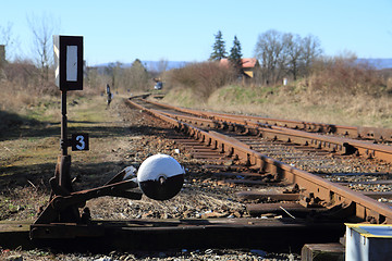 Image showing old rail switch 