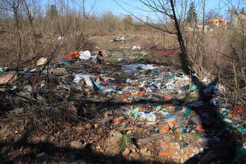 Image showing garbage dump in the nature