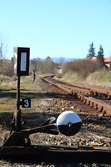 Image showing old rail switch 