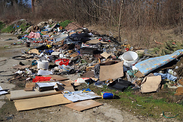 Image showing garbage dump in the nature