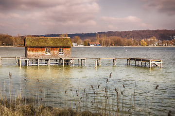 Image showing Hut Lake Ammersee Bavaria