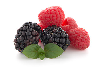 Image showing Raspberry with blackberry 