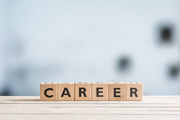 Image showing Career sign on a wooden desk