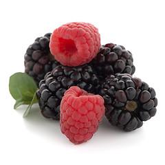 Image showing Raspberry with blackberry 