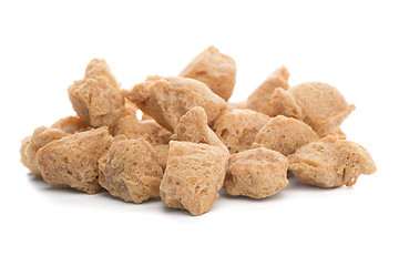 Image showing Soya chunks on white